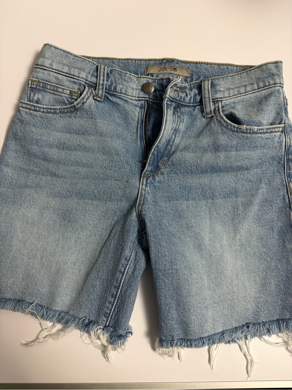 Joes Jeans Womens Denim Cut Off Shorts Blue Frayed Hem High Rise Size 26 Summer
